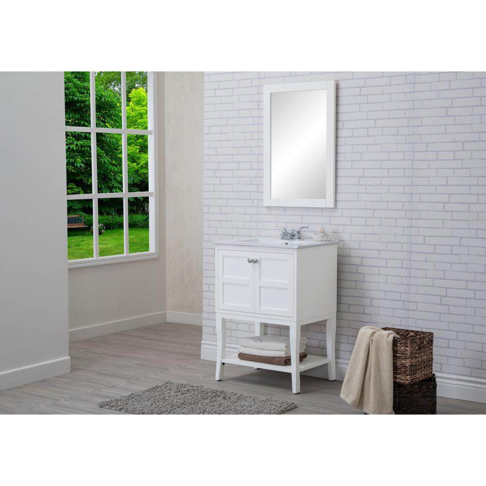 2 Doors Cabinet 24 In. X 18 In. X 34 In. In White