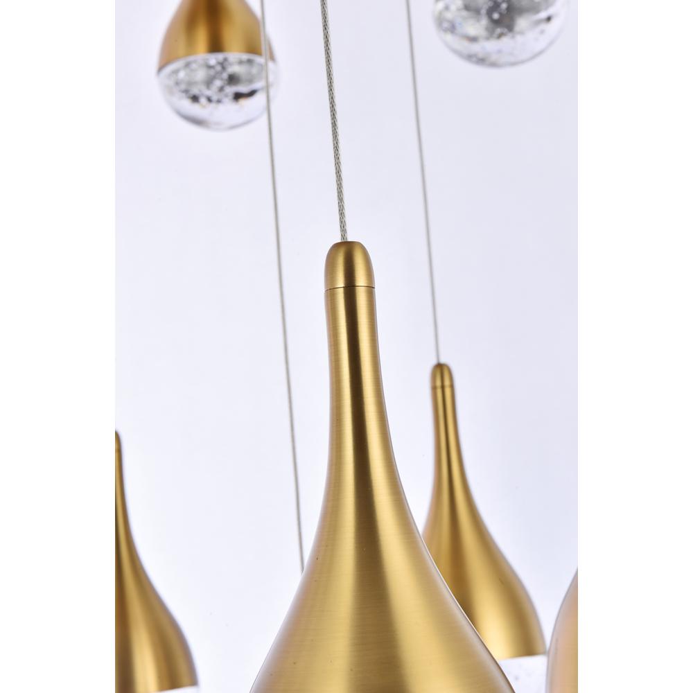 Amherst 42 inch LED chandelier in satin gold