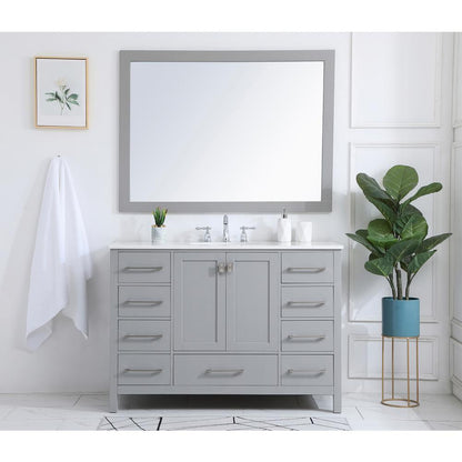 48 inch Single Bathroom Vanity in Gray