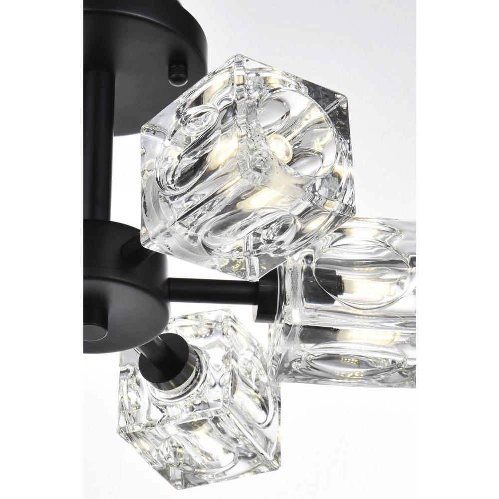 Lyra 14 inch Flush Mount in Black