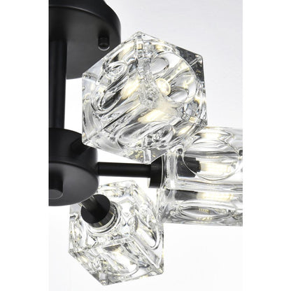 Lyra 14 inch Flush Mount in Black