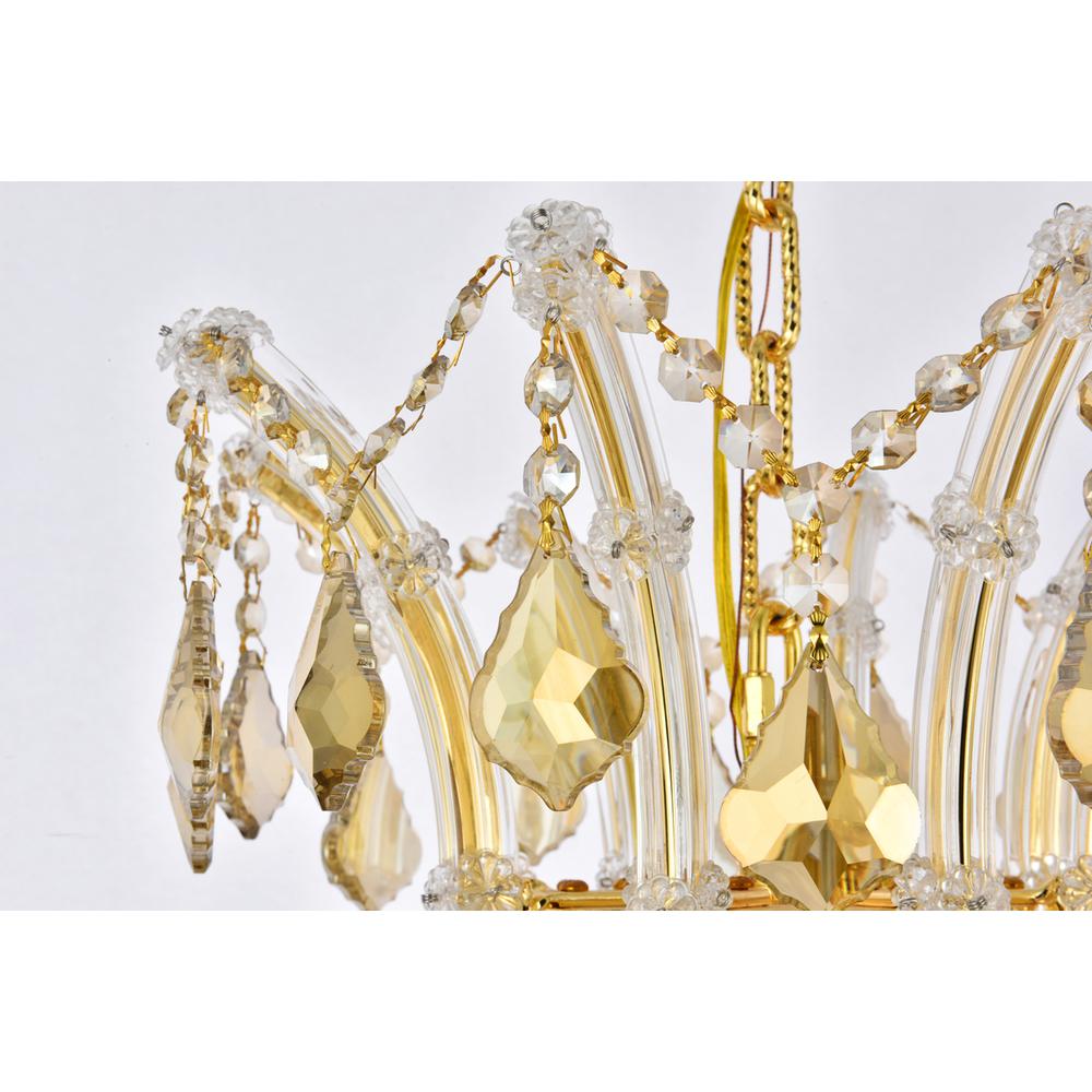 Maria Theresa 24 light Gold Chandelier Golden Teak (Smoky) Royal Cut Crystal