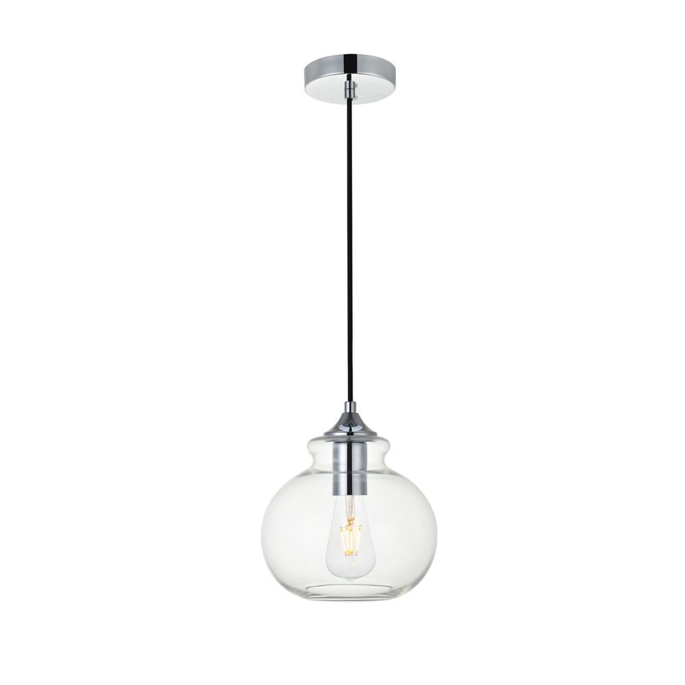 Destry 1 Light Chrome Pendant With Clear Glass