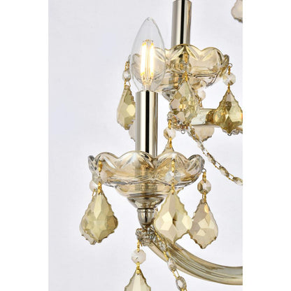 Maria Theresa 5 light Golden Teak Wall Sconce Golden Teak