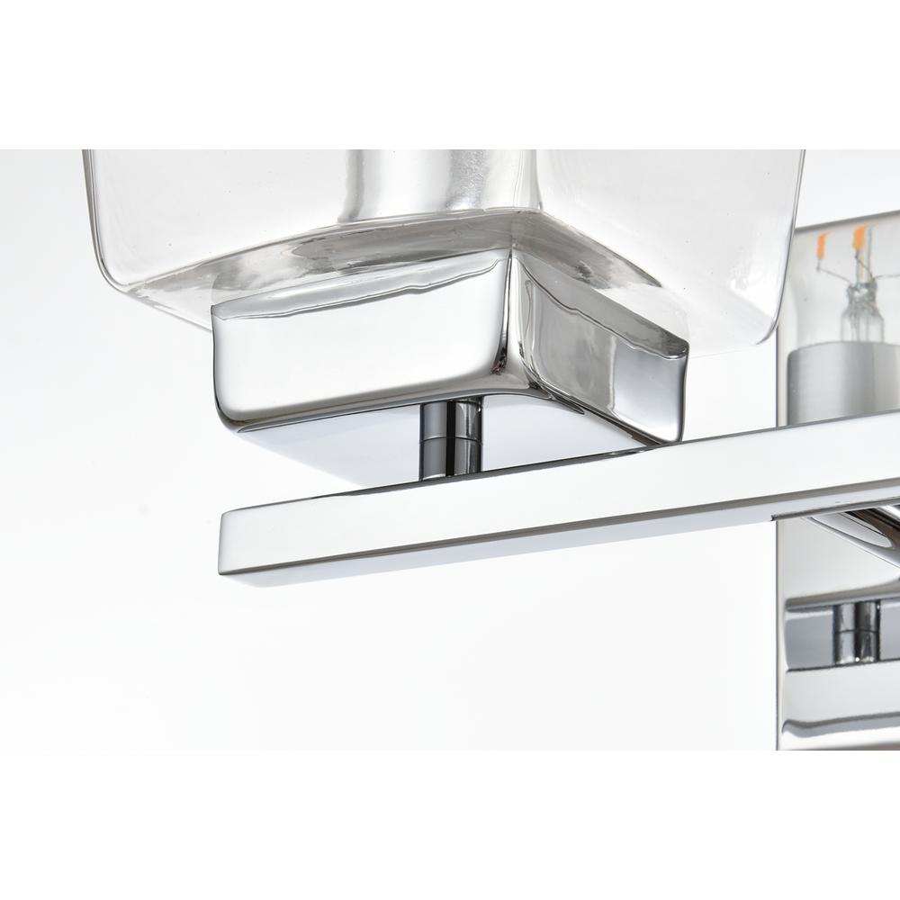 Merrick 2 light Chrome and Clear Bath Sconce