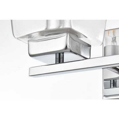 Merrick 2 light Chrome and Clear Bath Sconce