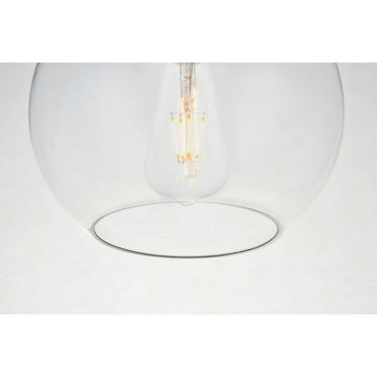 Baxter 1 Light Chrome Flush Mount With Clear Glass