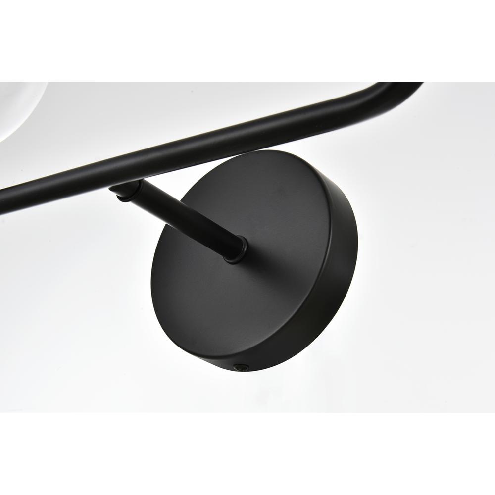 Genesis 4 light Black and Clear Bath Sconce