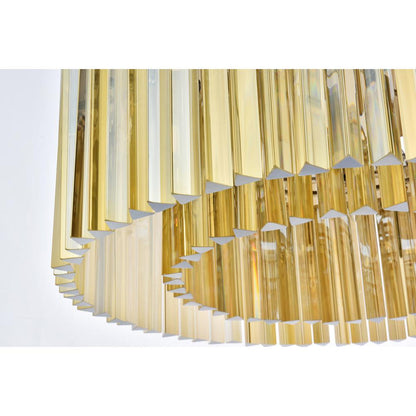 Sydney 8 light polished nickel Chandelier Golden Teak (Smoky) Royal Cut Crystal