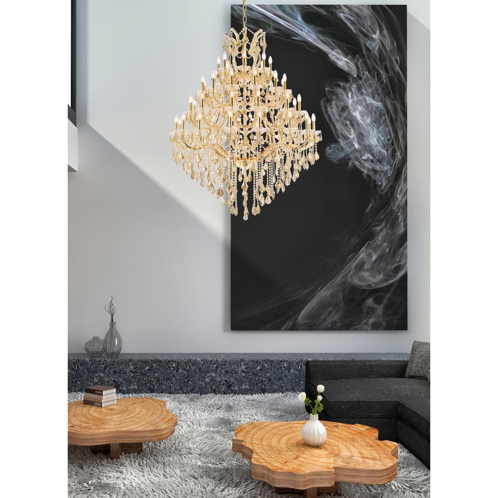 Maria Theresa 49 light Gold Chandelier Golden Teak (Smoky) Royal Cut Crystal