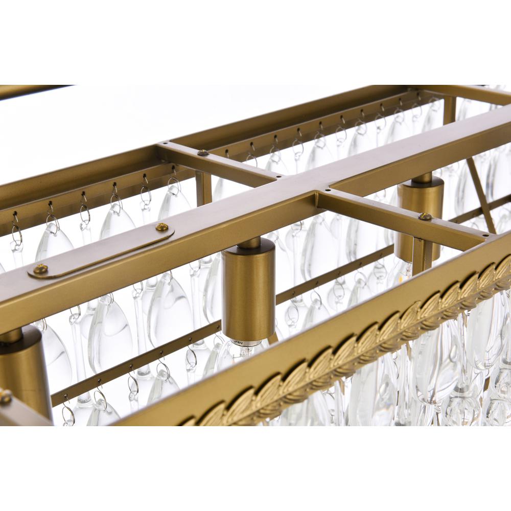 Nordic 40 inch rectangle pendant in brass