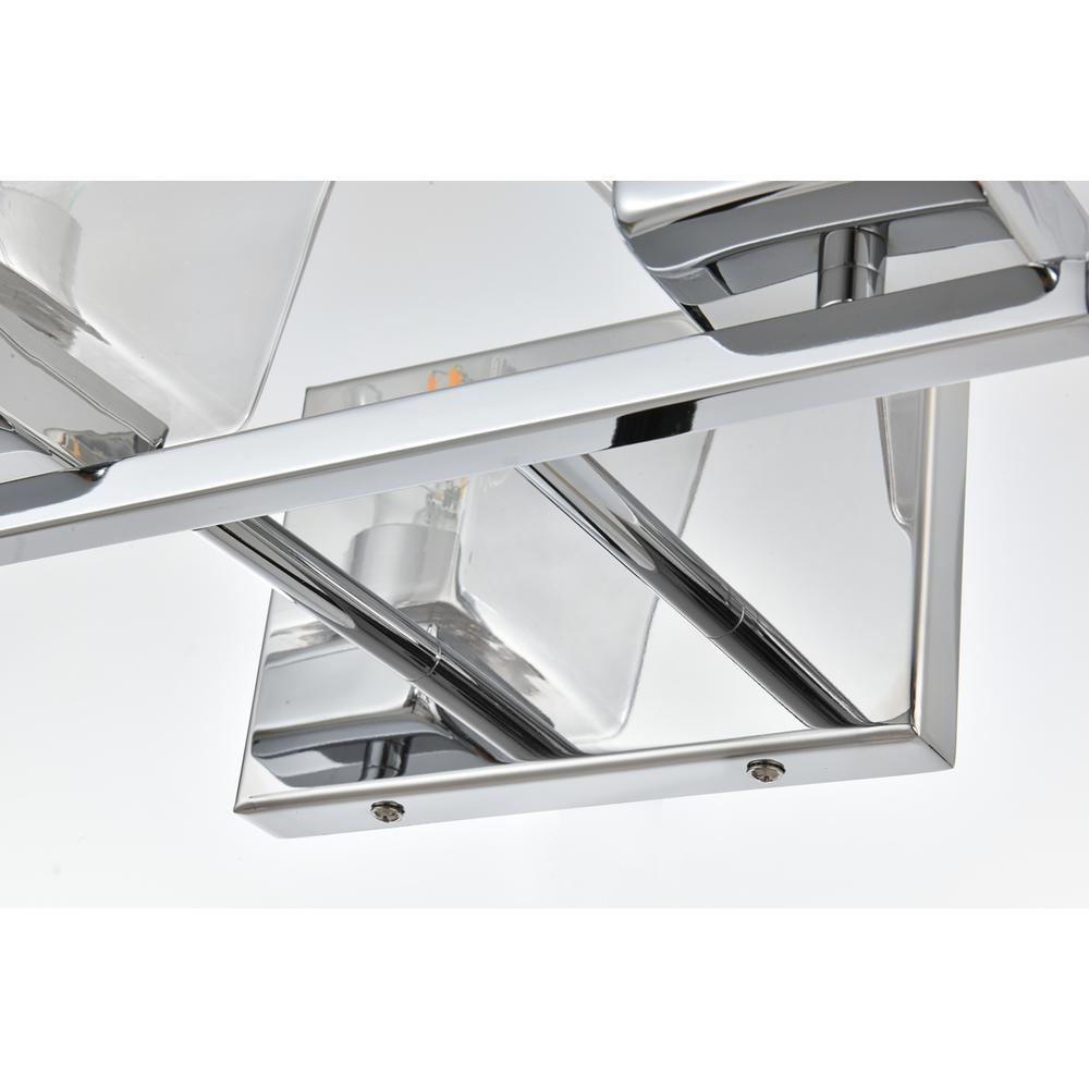 Merrick 2 light Chrome and Clear Bath Sconce