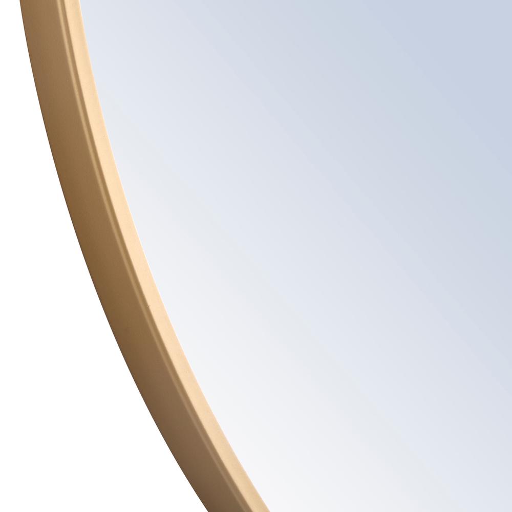 Metal frame Round Mirror 42 inch Brass finish
