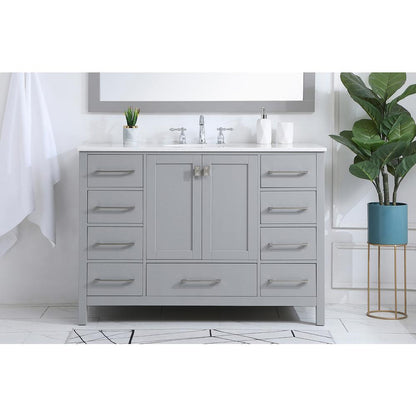 48 inch Single Bathroom Vanity in Gray