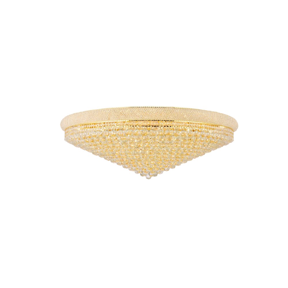 Primo 33 light Gold Flush Mount Clear Royal Cut Crystal