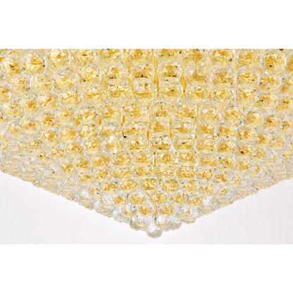 Primo 33 light Gold Flush Mount Clear Royal Cut Crystal
