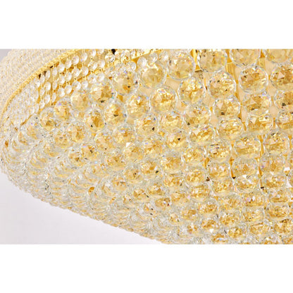 Primo 33 light Gold Flush Mount Clear Royal Cut Crystal