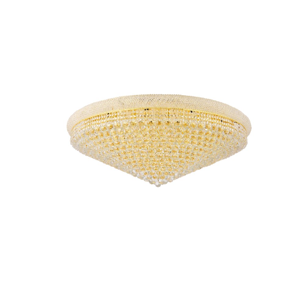 Primo 33 light Gold Flush Mount Clear Royal Cut Crystal