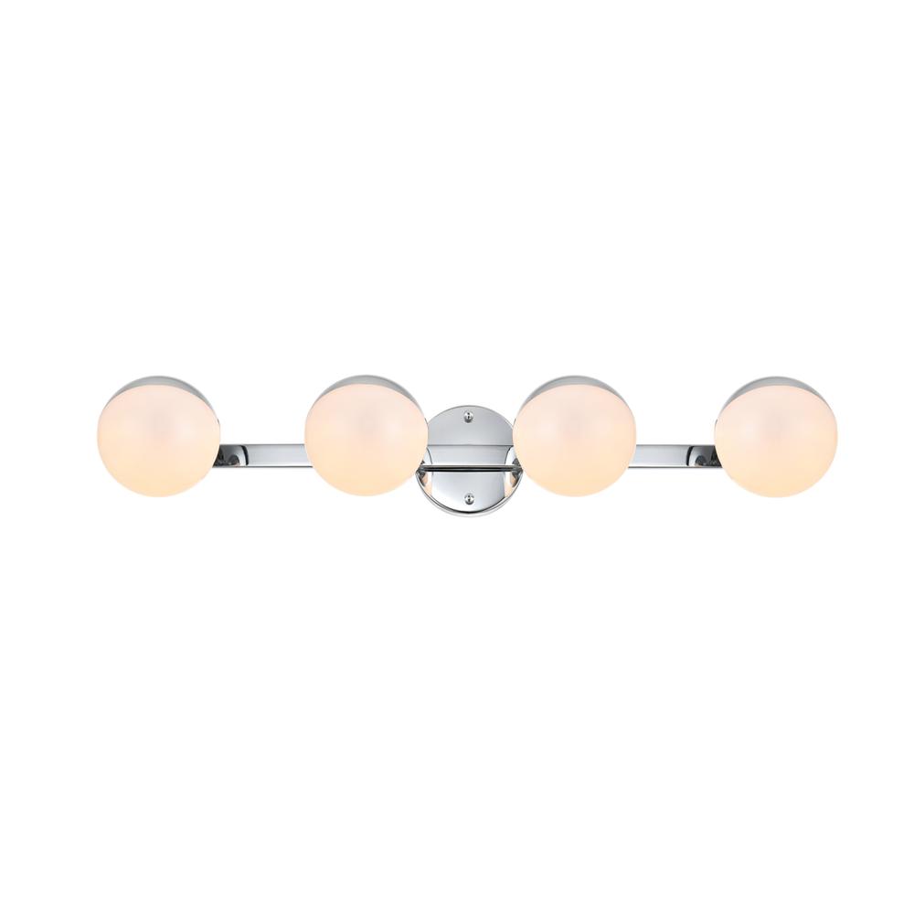Majesty 4 light Chrome and frosted white Bath Sconce