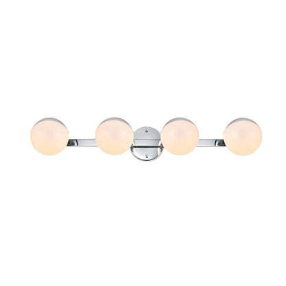 Majesty 4 light Chrome and frosted white Bath Sconce