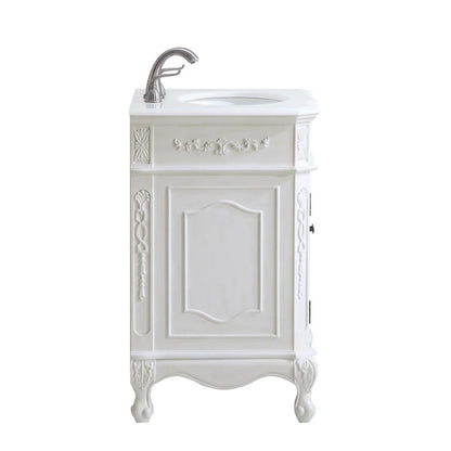 24 inch Single Bathroom vanity in Antique White