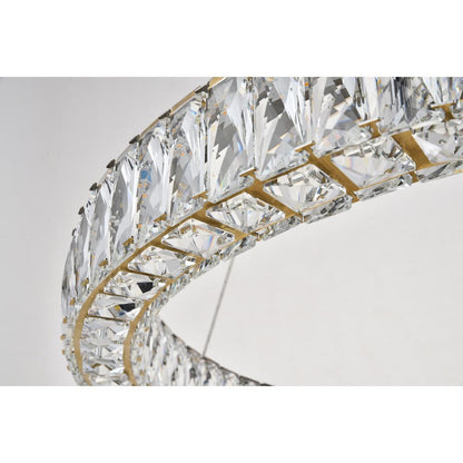 Monroe Integrated LED chip light gold Chandelier Clear Royal Cut Crystal