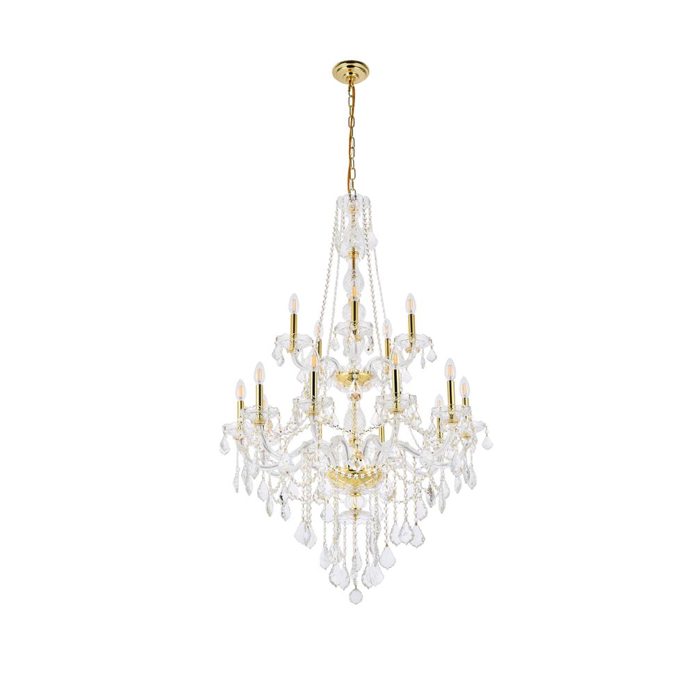 Verona 15 light Gold Chandelier Clear Royal Cut Crystal