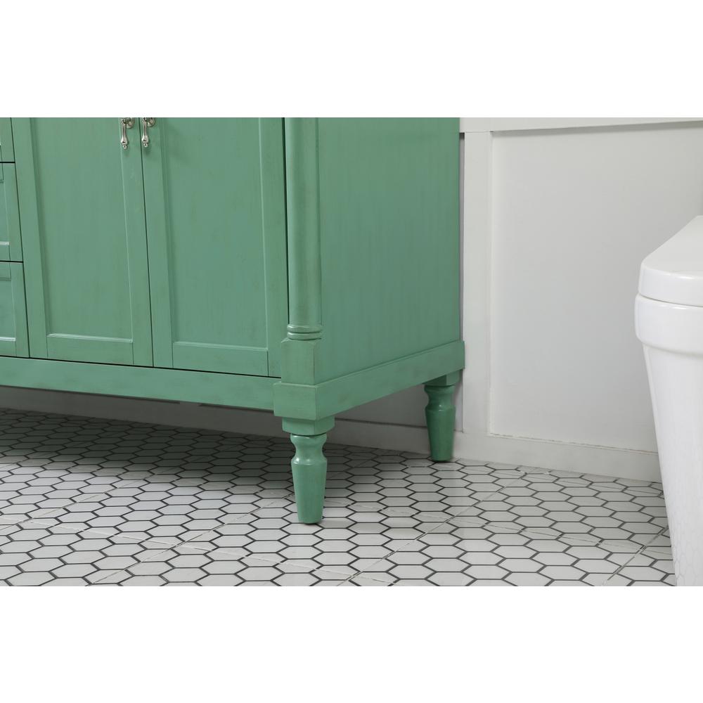 60 inch double bathroom vanity in vintage mint
