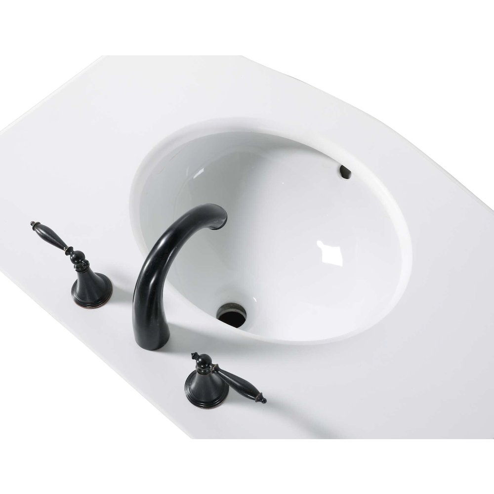 54 inch Double Bathroom Vanity in Antique white