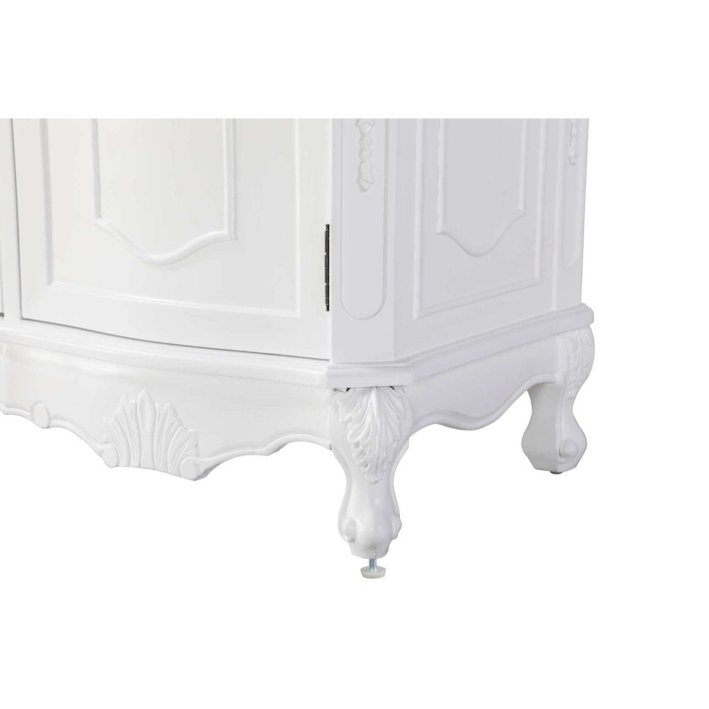 54 inch Double Bathroom Vanity in Antique white