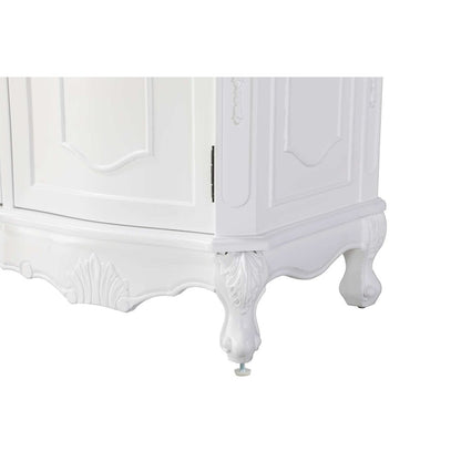 54 inch Double Bathroom Vanity in Antique white