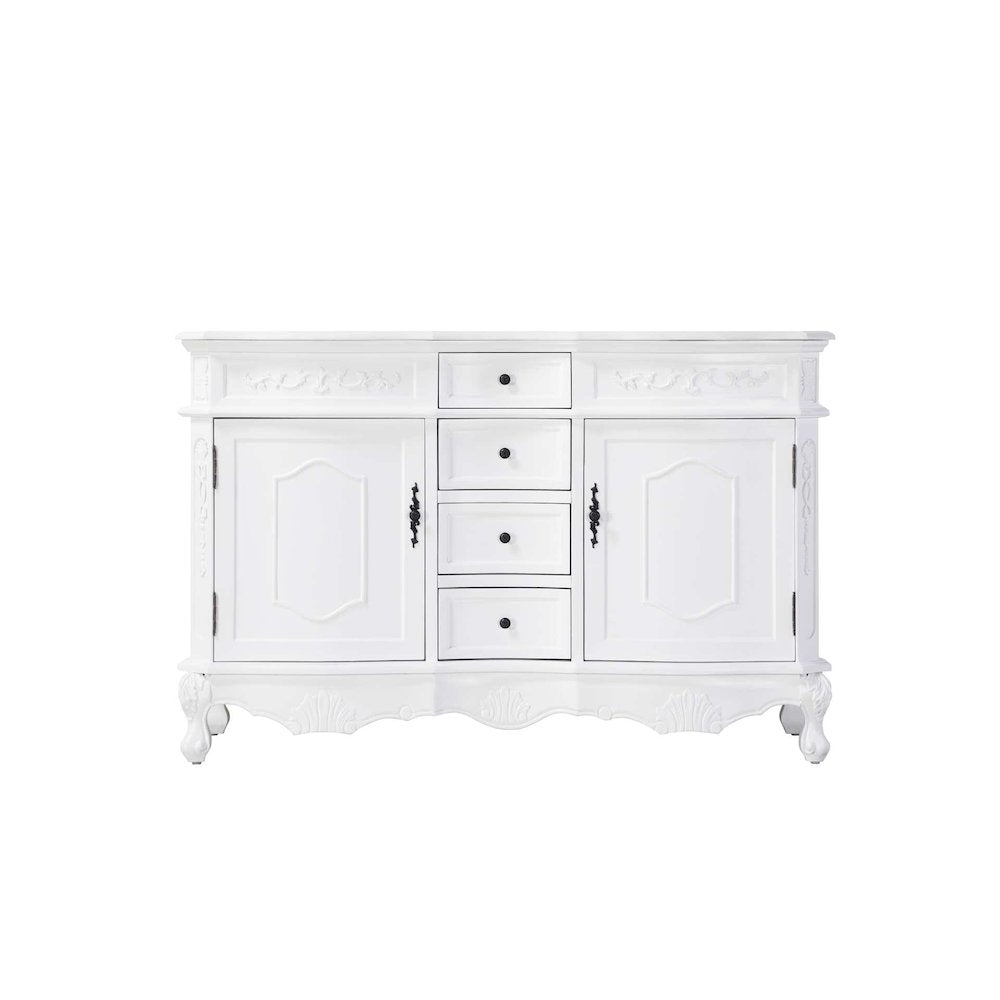 54 inch Double Bathroom Vanity in Antique white