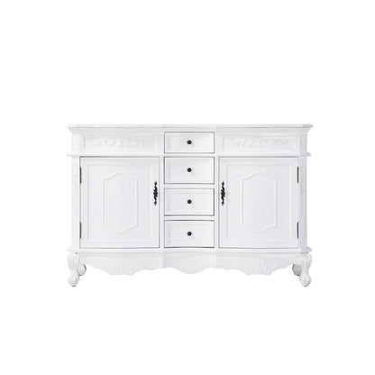 54 inch Double Bathroom Vanity in Antique white