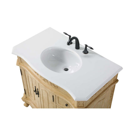 36 inch Single Bathroom Vanity in Antique Beige