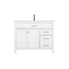 42 Inch Single Bathroom Vanity In White