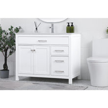 42 Inch Single Bathroom Vanity In White