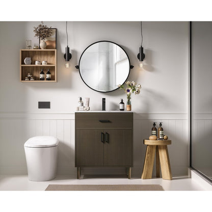 Chandler 30 Inch Single Bathroom Vanity In Mocha Brown