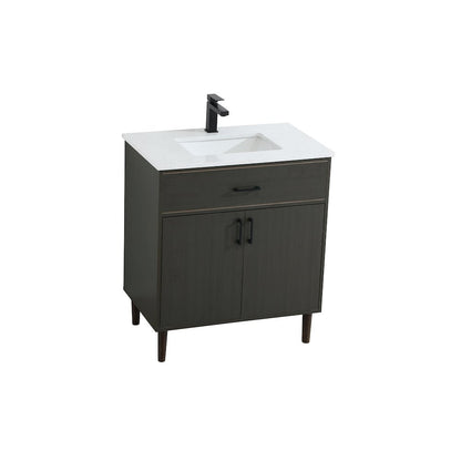 Chandler 30 Inch Single Bathroom Vanity In Mocha Brown
