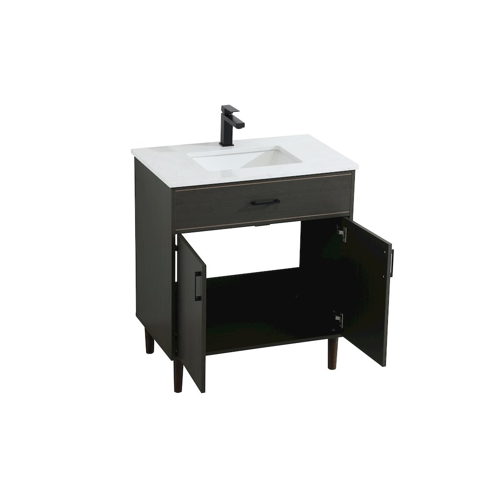 Chandler 30 Inch Single Bathroom Vanity In Mocha Brown