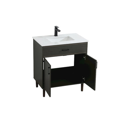 Chandler 30 Inch Single Bathroom Vanity In Mocha Brown