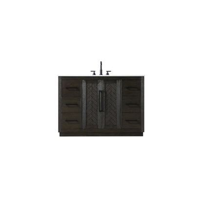48 inch Single Bathroom Vanity in Chocolate Oak