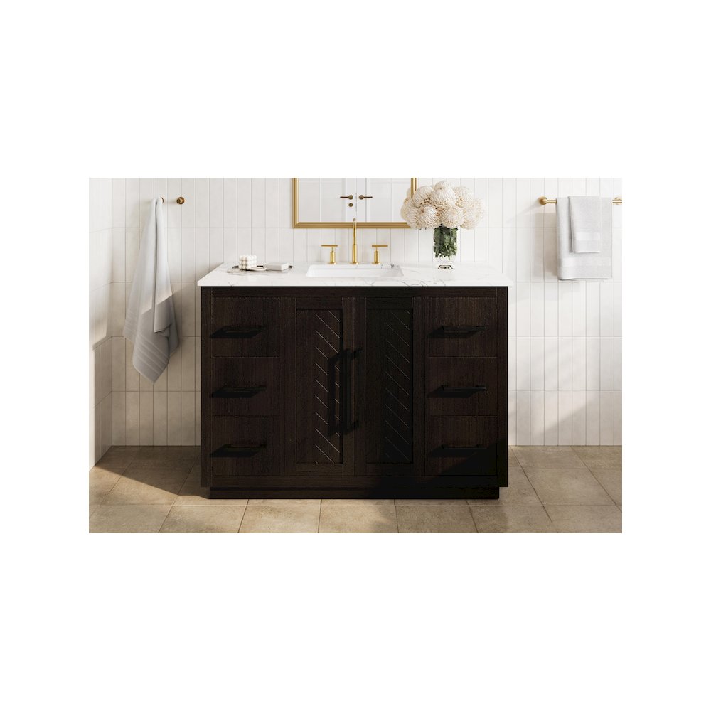 48 inch Single Bathroom Vanity in Chocolate Oak