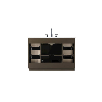 48 inch Single Bathroom Vanity in Chocolate Oak