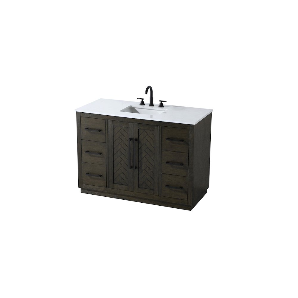 48 inch Single Bathroom Vanity in Chocolate Oak