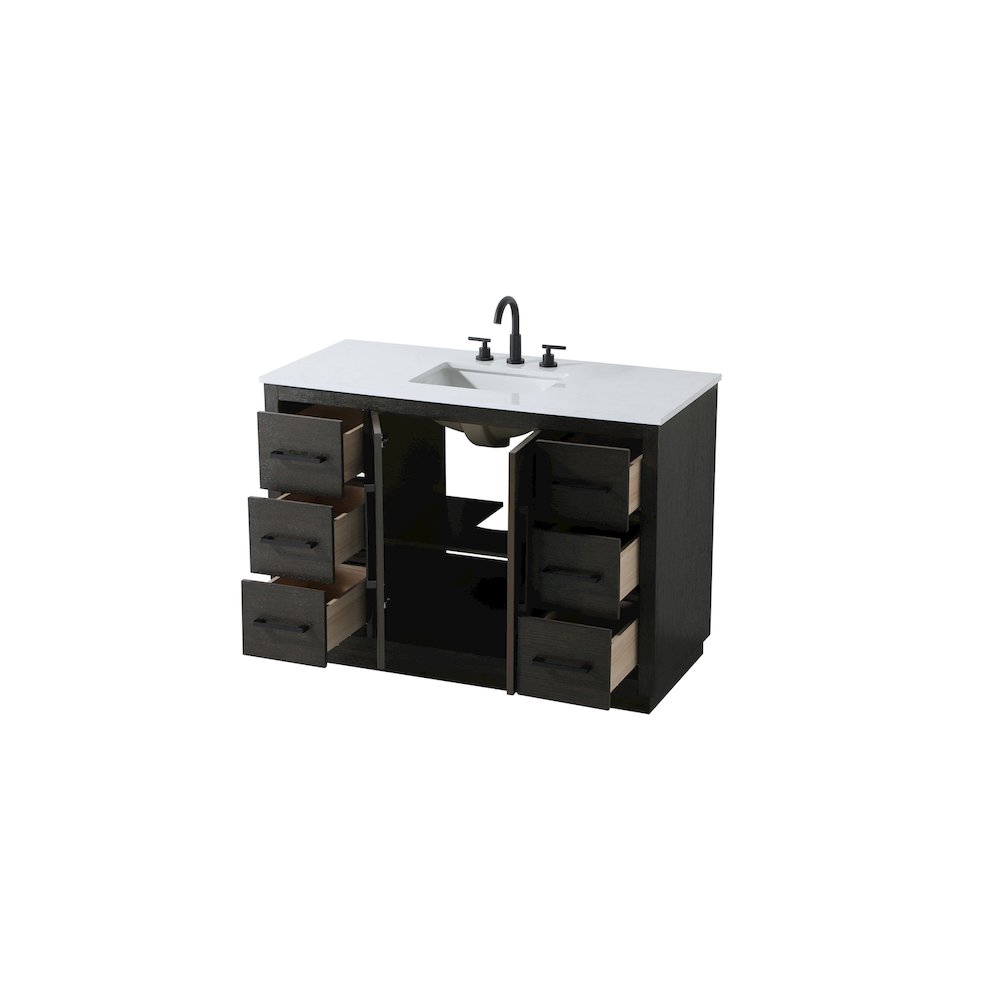 48 inch Single Bathroom Vanity in Chocolate Oak