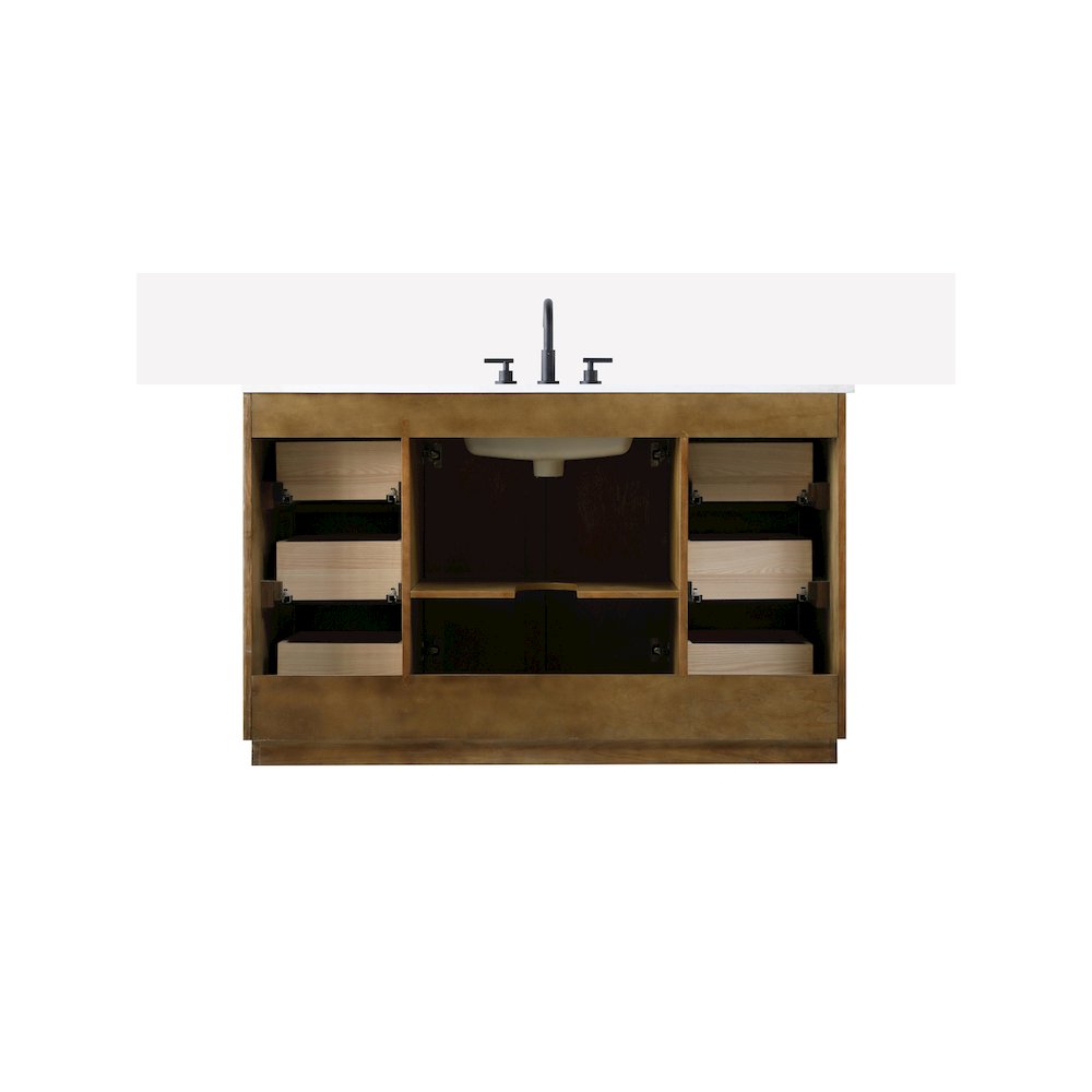 54 inch Single Bathroom Vanity in Linen Oak