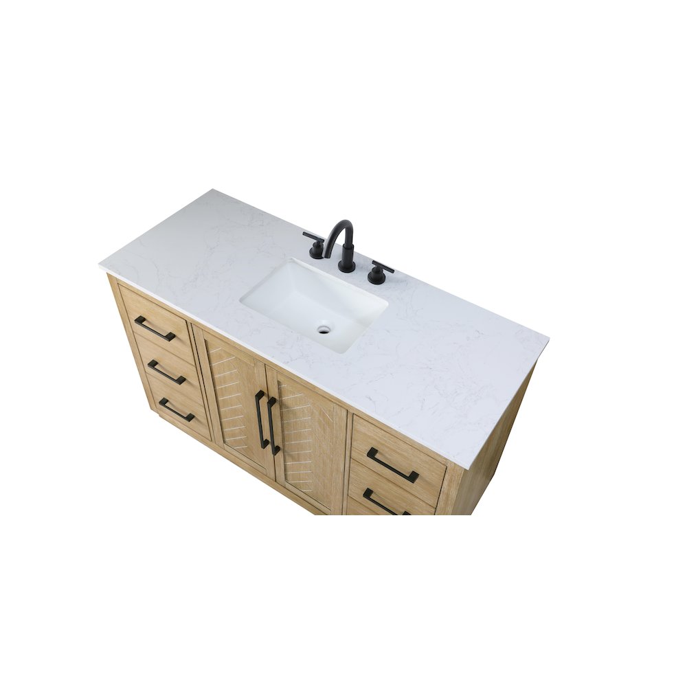 54 inch Single Bathroom Vanity in Linen Oak