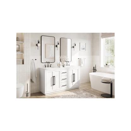 60 inch Double Bathroom Vanity in White
