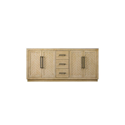 72 inch Double Bathroom Vanity in Linen Oak