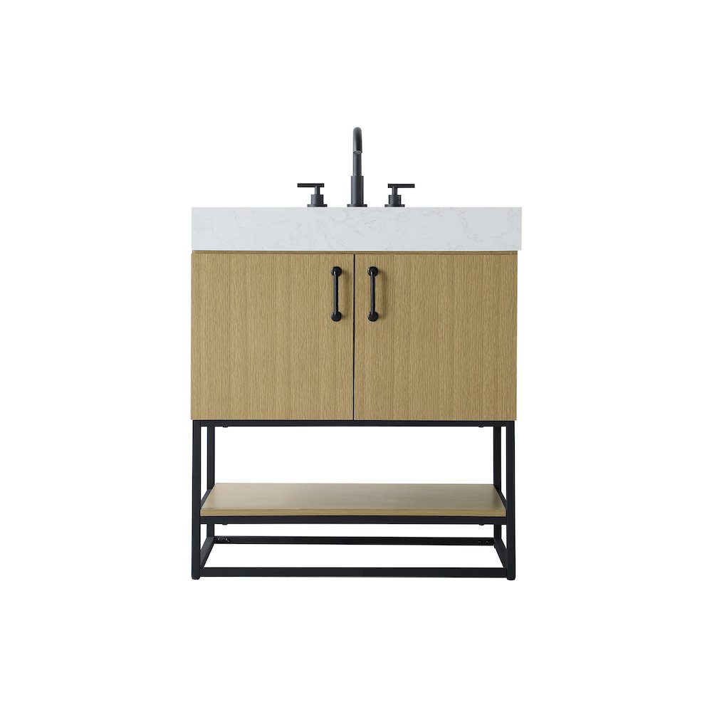 30 inch Single Bathroom Vanity in  Honey Brown